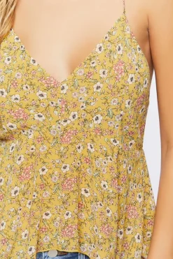 Floral Print Flounce Cami