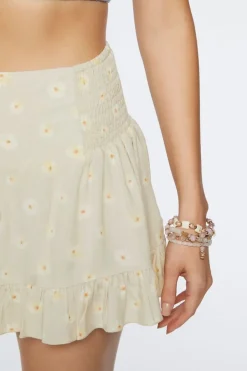Floral Print Flounce Shorts
