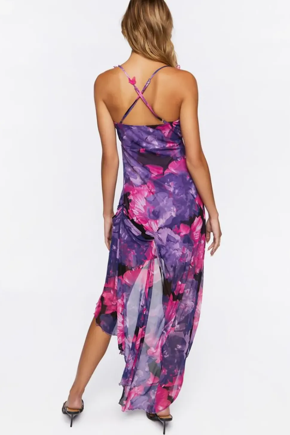 Floral Print High-Low Dress