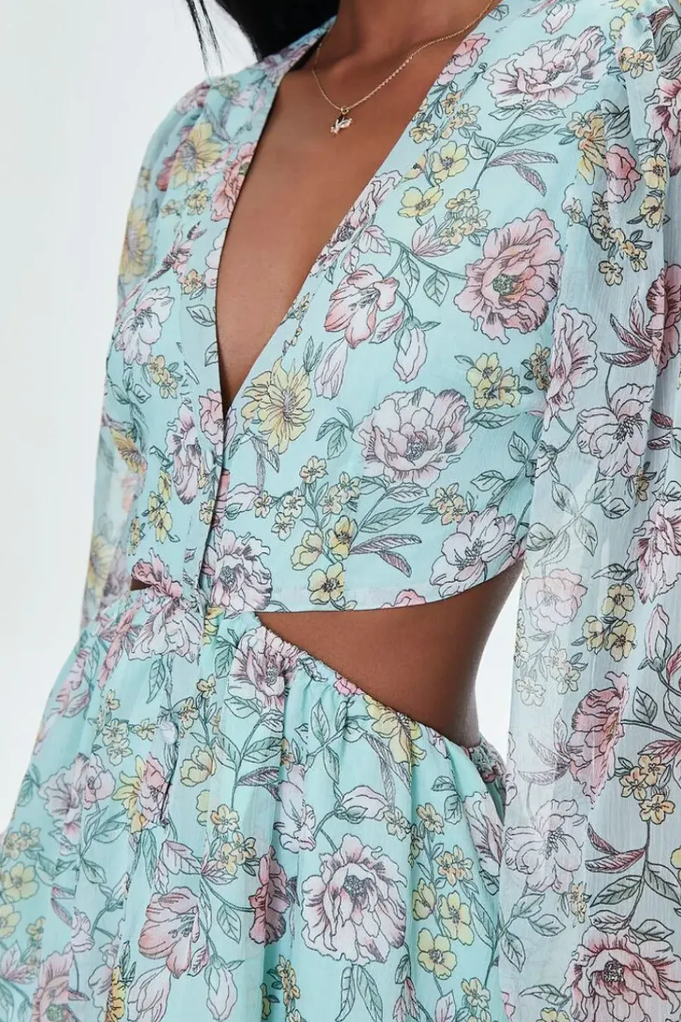 Floral Print High-Low Dress