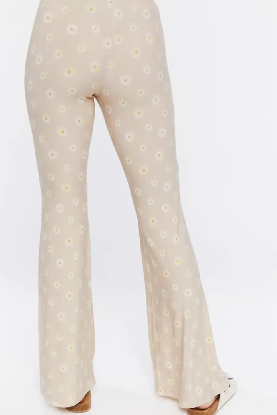 Floral Print High-Rise Flare Pants