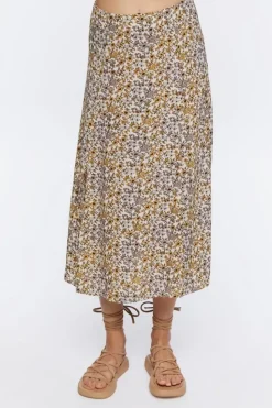 Floral Print Midi Skirt