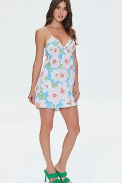 Floral Print Mini Babydoll Dress