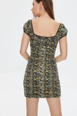 Floral Print Mini Bodycon Dress