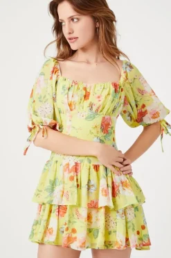 Floral Print Mini Dress