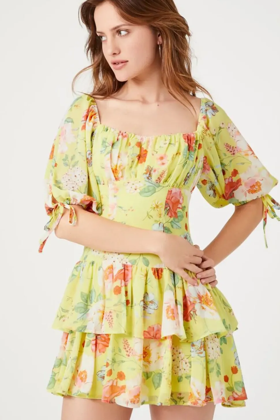 Floral Print Mini Dress