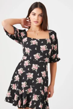 Floral Print Mini Dress