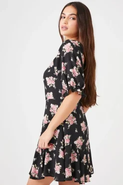 Floral Print Mini Dress