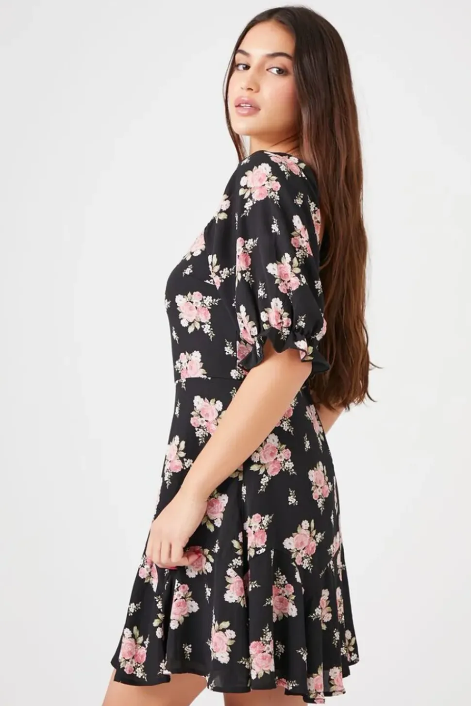 Floral Print Mini Dress