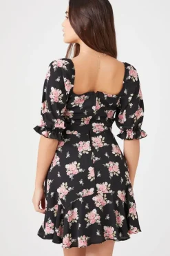Floral Print Mini Dress