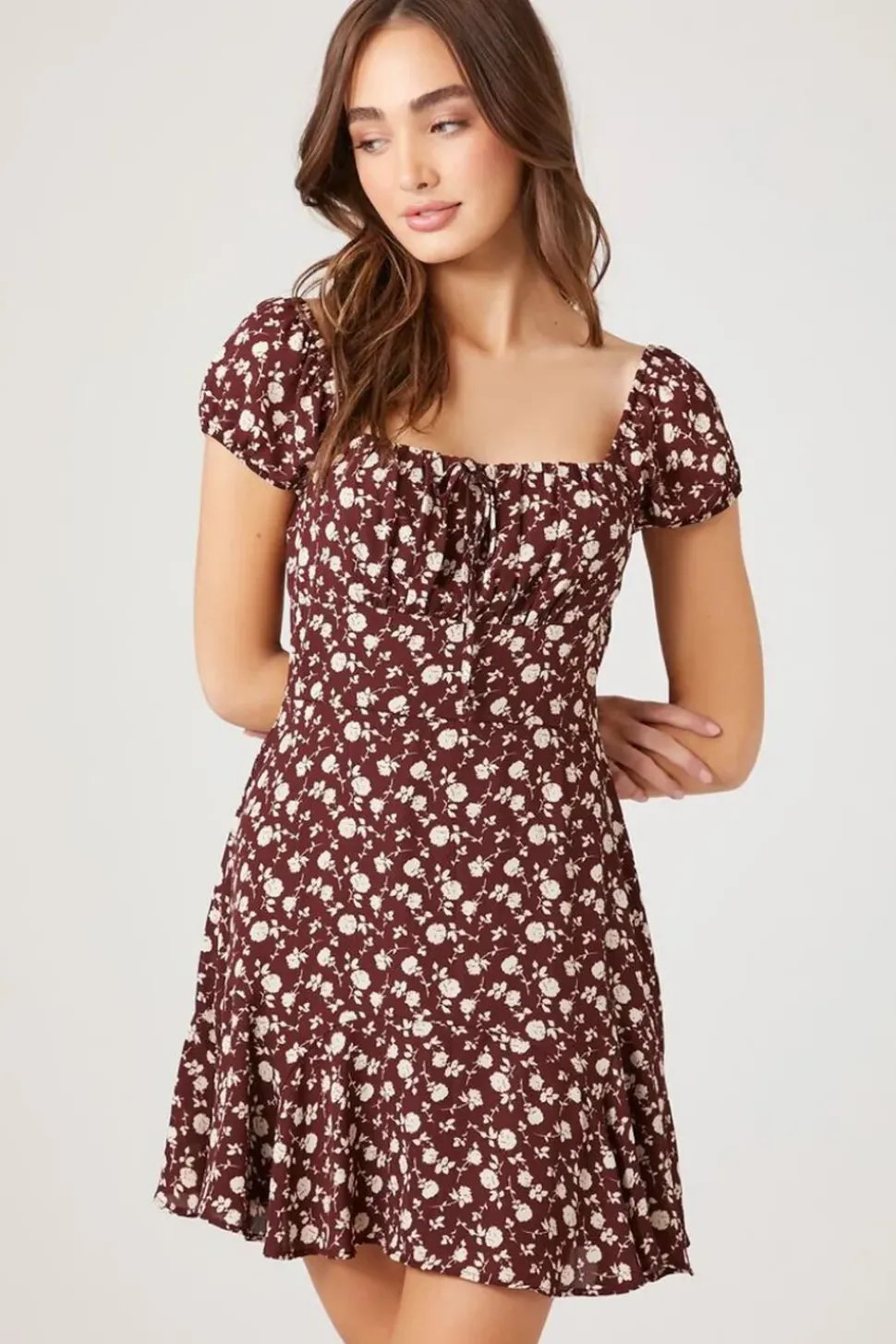 Floral Print Mini Dress