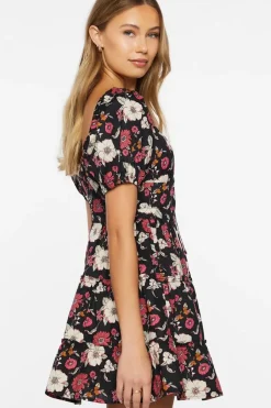 Floral Print Mini Dress