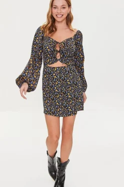 Floral Print Mini Dress