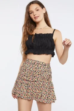 Floral Print Mini Skirt
