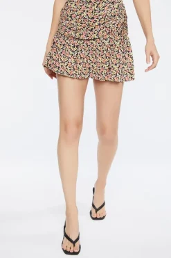 Floral Print Mini Skirt