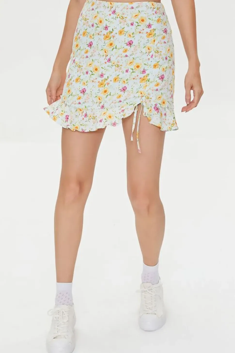 Floral Print Mini Skirt