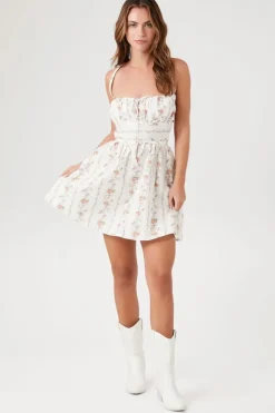Floral Print Poplin Mini Dress