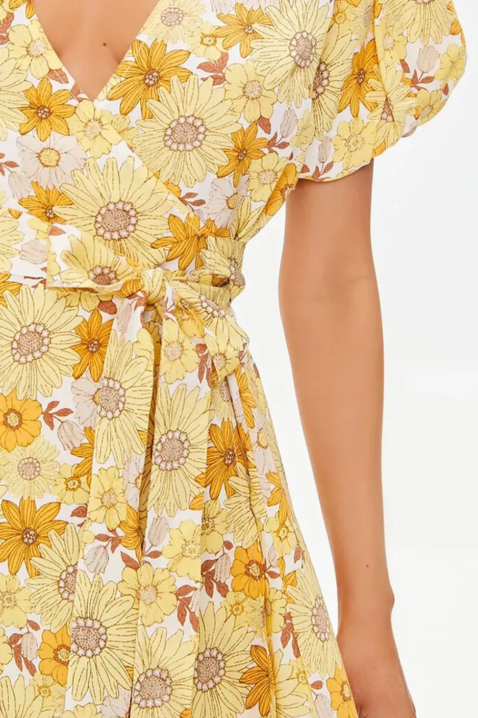 Floral Print Puff-Sleeve Dress