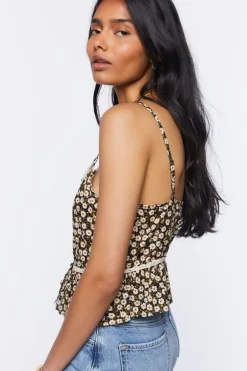 Floral Print Ruffled Cami