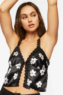 Floral Print Satin Cami