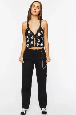 Floral Print Satin Cami