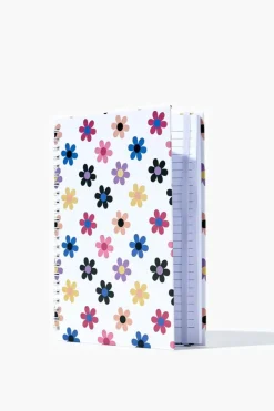 Floral Print Spiral Notebook