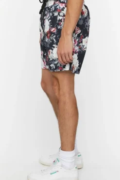 Floral Print Swim Trunks