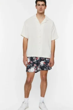 Floral Print Swim Trunks