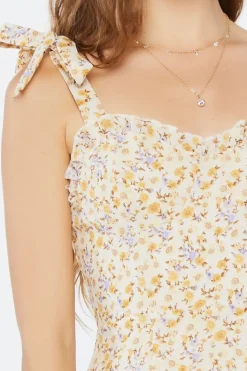 Floral Print Tie-Strap Mini Dress