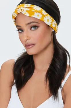 Floral Print Twisted Headwrap