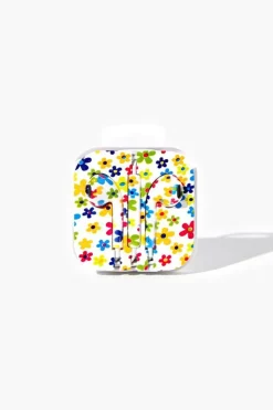 Floral Print Wired Earphones