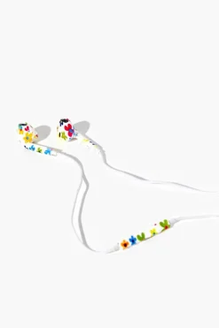Floral Print Wired Earphones