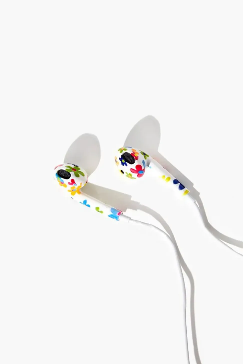 Floral Print Wired Earphones