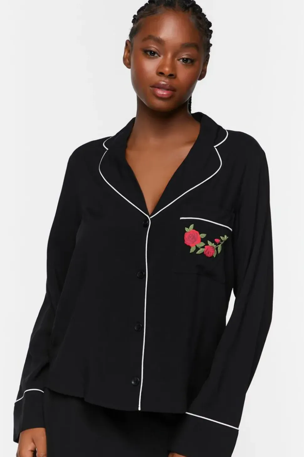 Floral Shirt & Pants Pajama Set
