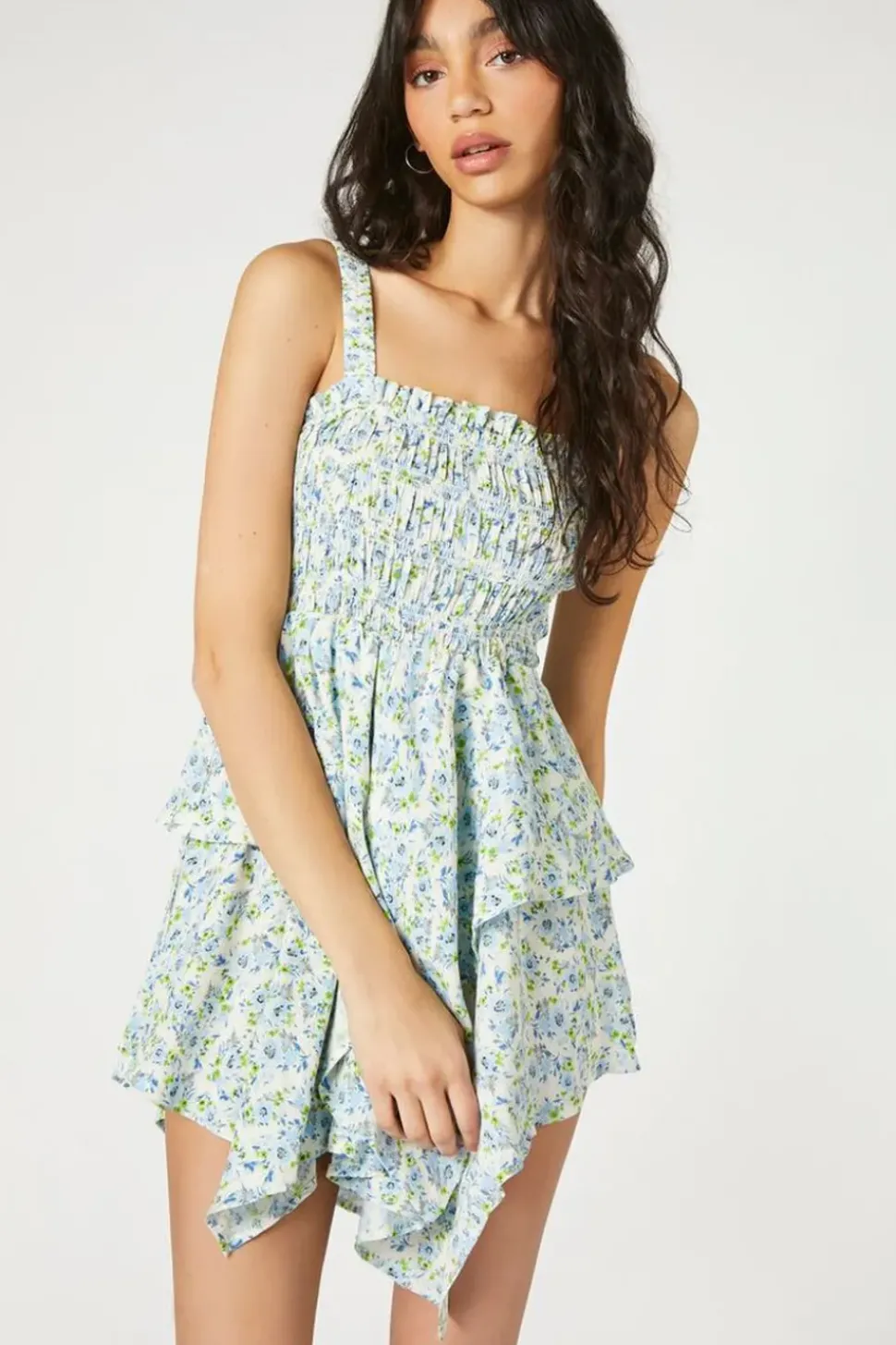 Floral Smocked Tiered Mini Dress
