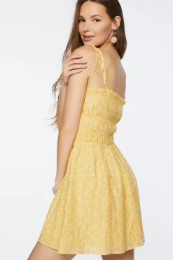 Floral Smocked Tie-Strap Mini Dress