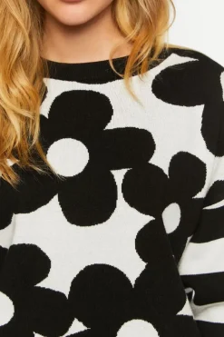 Floral Striped Sweater