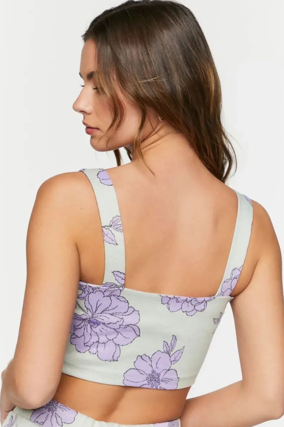 Floral Super-Cropped Tank Top