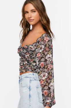Floral Sweetheart Crop Top