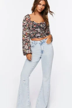 Floral Sweetheart Crop Top