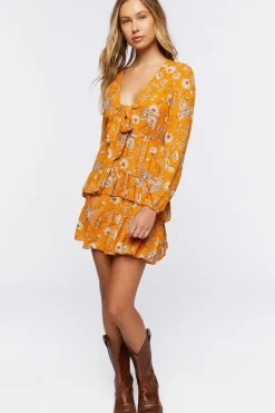 Floral Tiered Mini Dress