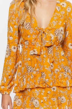 Floral Tiered Mini Dress