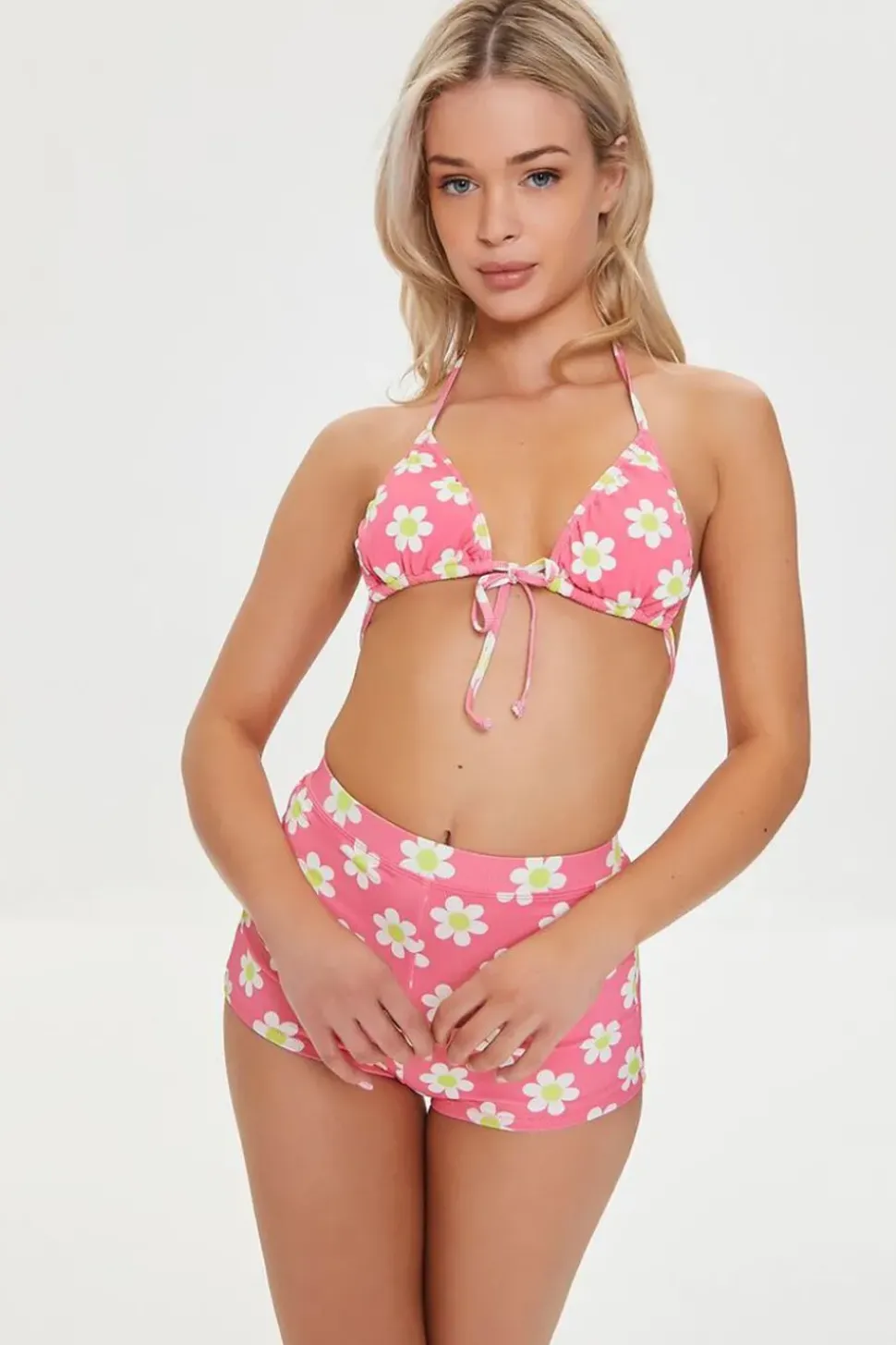 Floral Triangle Bikini Top