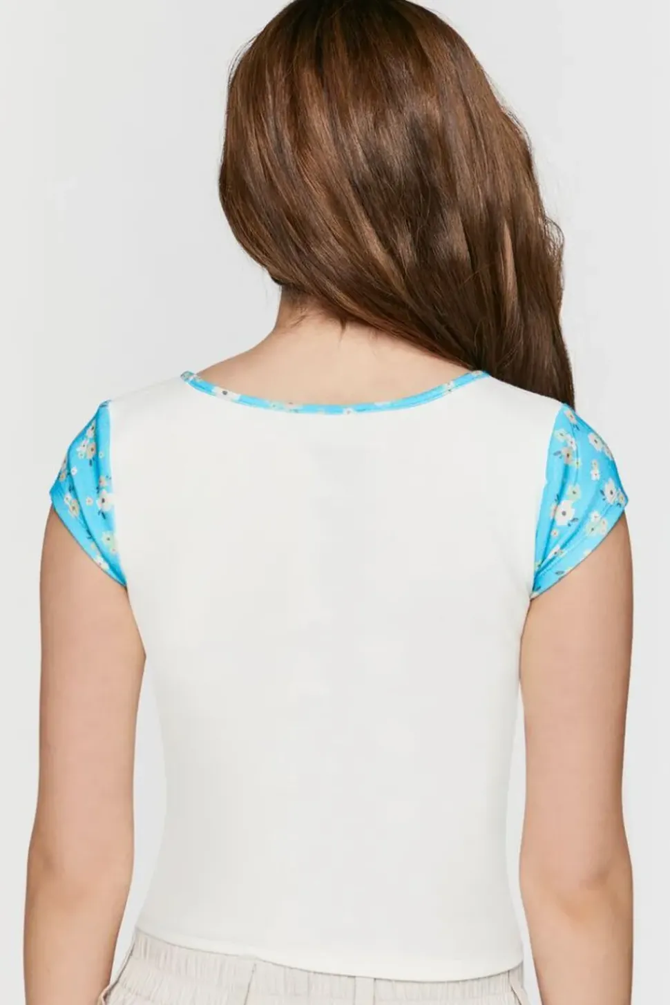 Floral-Trim 92 Graphic Ringer Tee