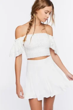 Flounce A-Line Mini Skirt