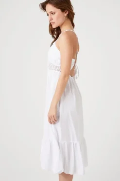 Flounce Crisscross Midi Dress