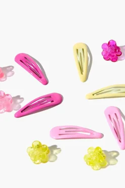 Flower Claw & Snap Hair Clip Set