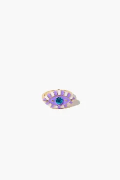 Flower & Evil Eye Ring Set