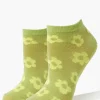 Flower Print Ankle Socks