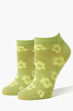 Flower Print Ankle Socks